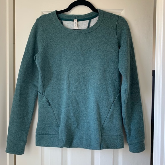 Lululemon Green Cut out back Crew neck Sweater - Picture 2 of 6
